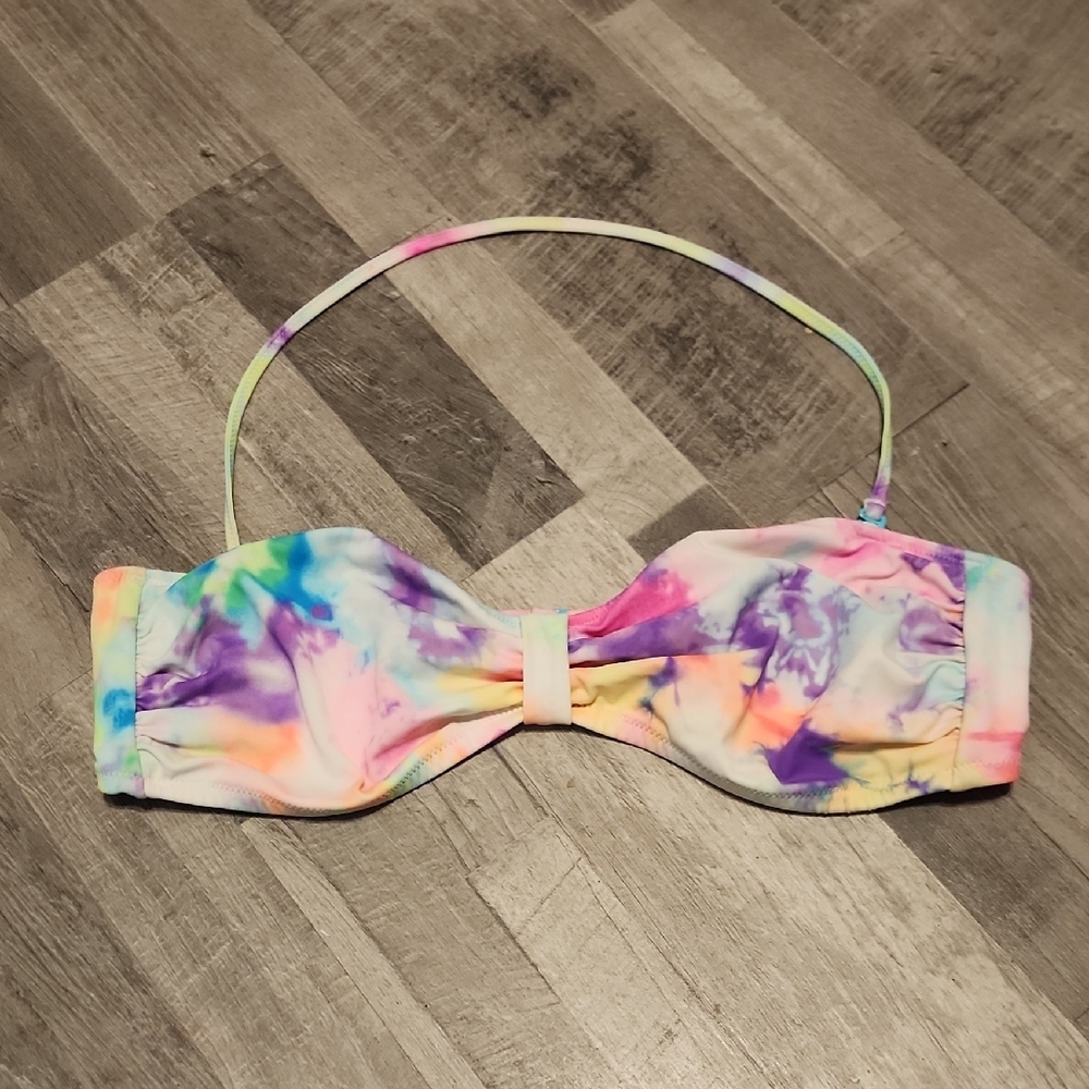 Colorful Tie-Dye Bikini Top